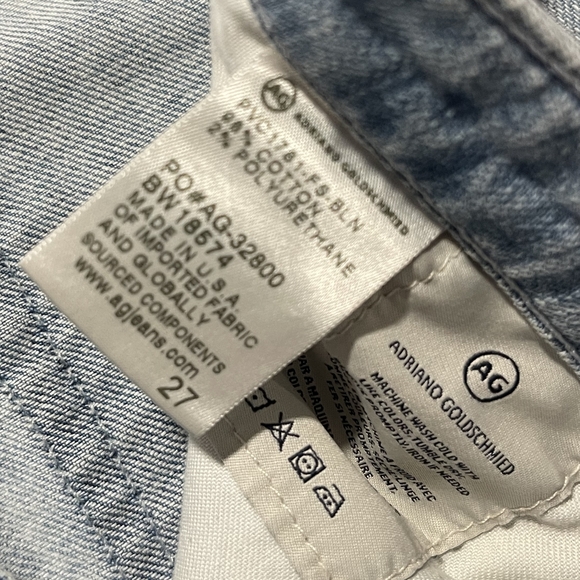 Adriano Goldschmied Womens Classic Lace Patch Distressed Raw Hem Ankle Skinny 27 - Picture 4 of 6